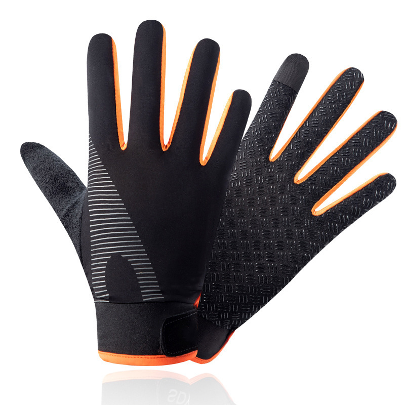 Summer sunscreen gloves Cycling ice silk Breathable thin outdoor sports fishing non-slip touch screen gloves Wholesale Factory Customization