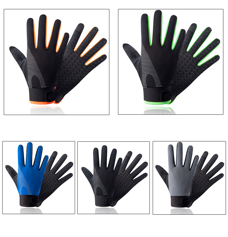 Summer sunscreen gloves Cycling ice silk Breathable thin outdoor sports fishing non-slip touch screen gloves Wholesale Factory Customization