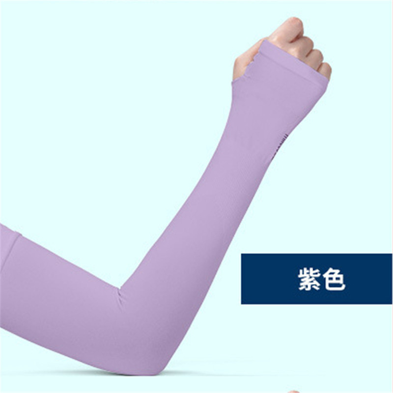 Summer sunscreen sleeves outdoor travel nylon ice silk sleeves cycling sports sunshade arm guard gloves long Manufacturing Plant