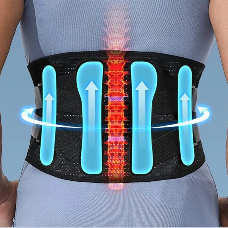 Summer thin Elastic fabric steel belt breathable mesh waist support double pressure men's and women's sports waist support Industrial Wholesale Pricing Wholesale