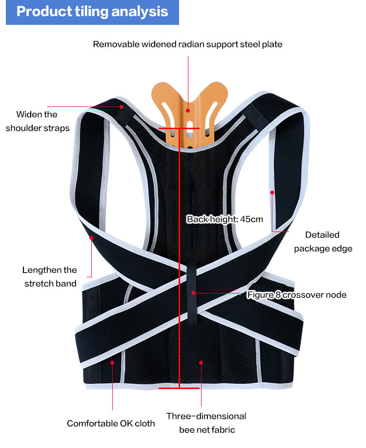 Super Posture Corrector steel plate Back Posture Brace Support Adjustable Back support Rapid Production Solutions Processing
