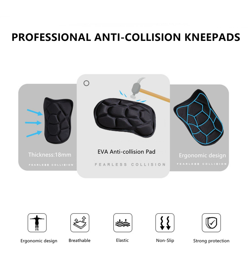 Thick Sponge Knee Pads High Elastic Anti-Slip Collision Avoidance Knee Support Guard Sleeves for Basketball Dance Running Private Label Manufacturing