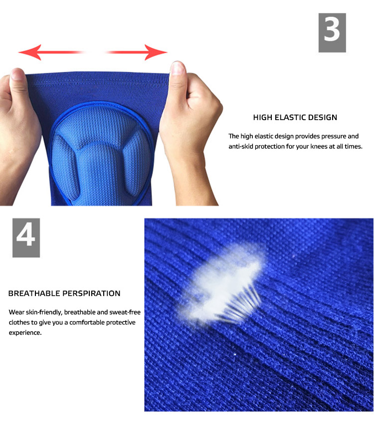 Thickening Sports Knee Pads Elastic Knee Pads Support Fitness Gear Basketball Volleyball Brace Protector Non-Slip Knee Pads Factory Wholesale