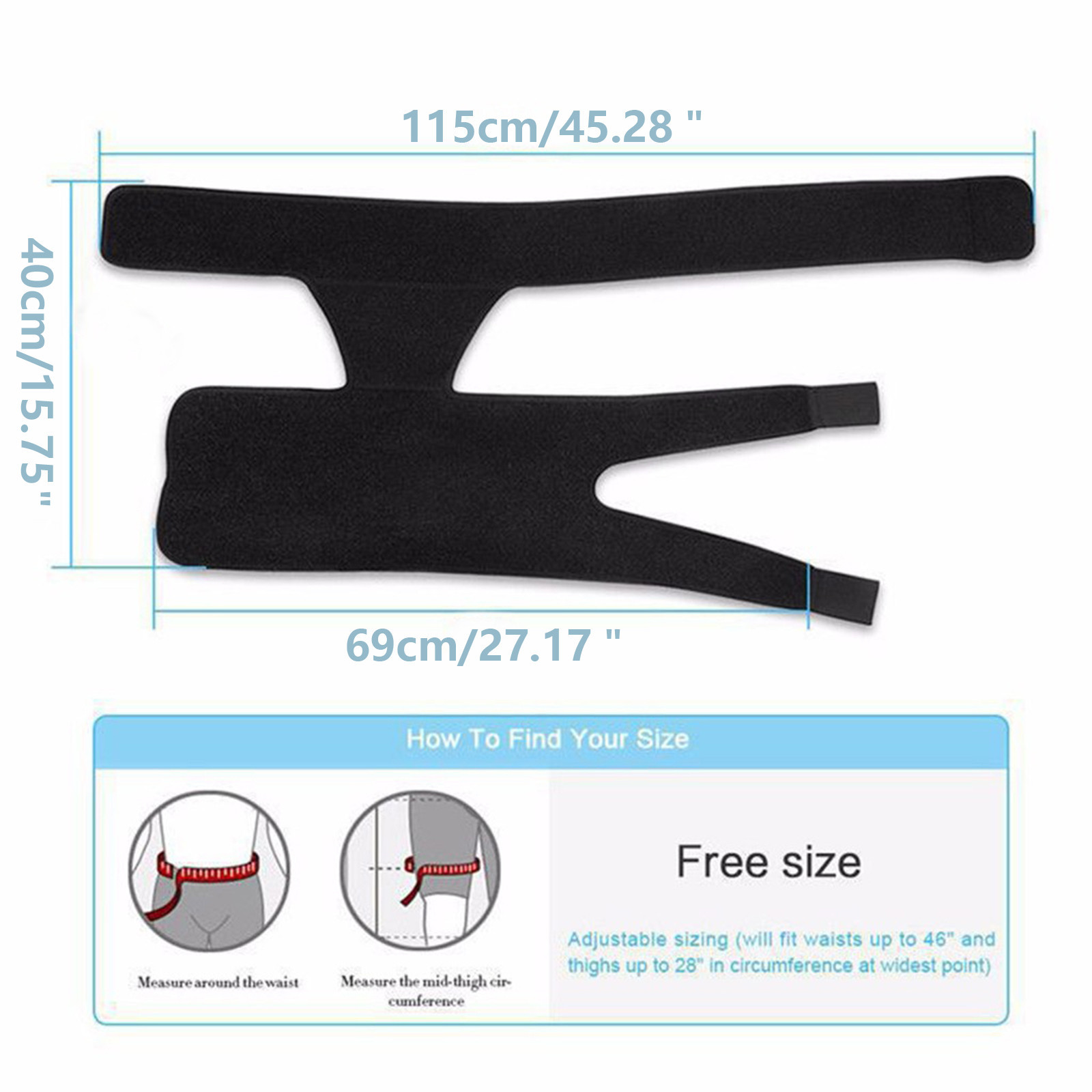Thigh Protection Fitness leg guard Groin strap anti-muscle strain Hip strap Weight lifting thigh protection sports brace Discount Wholesale Production