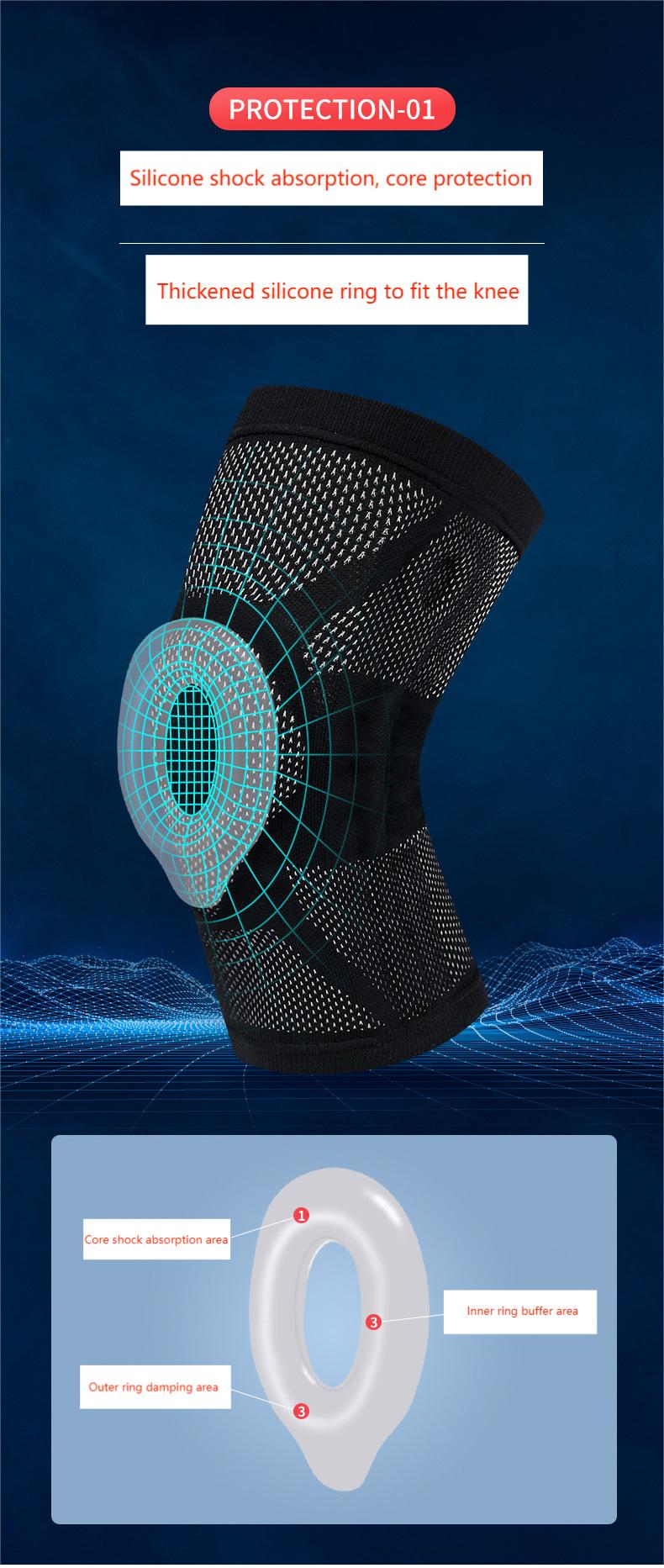 Thin breathable sports knee brace compression anti-collision outdoor basketball football mountaineering fitness brace Global Wholesale Market Operations