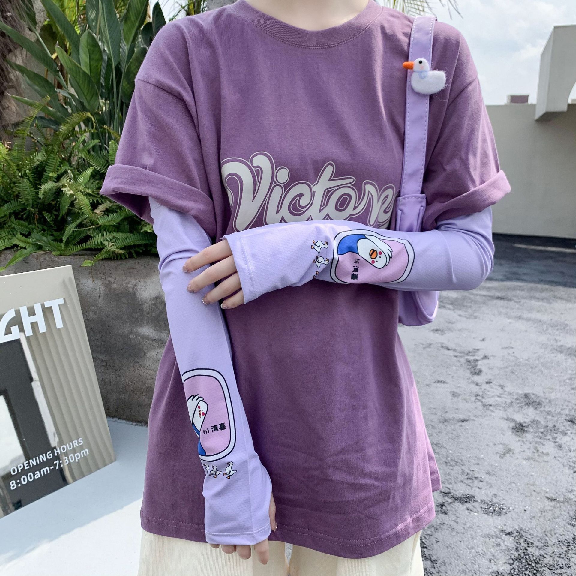 UV Sun Protection Compression Arm Sleeve Women Cute Animal Printing Cover Up Cooling Athletic Sports Sleeve for Football Factory Direct Sales