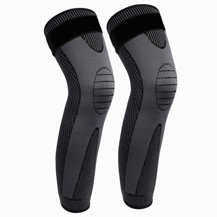 Unisex Basketball Sports Leg Brace Knee Sleeve Long Compression Full Leg Sleeve with Elastic Strap Factory Wholesale Factory