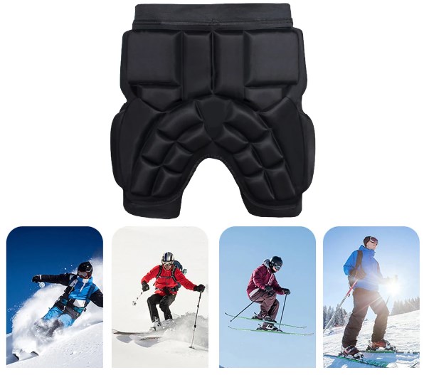 Unisex Hip Padded Shorts EVA Thickened Hip Protector Anti-Fall Skiing Protector Pad Adjustable for Kids Skate Ski Factory to Consumer