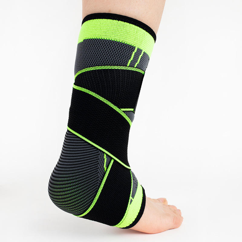 Unisex Magic Tape Band Compression Ankle Guard Anti-Sprain Wrap Protec Ankle Brace With Strap China Factory Supply