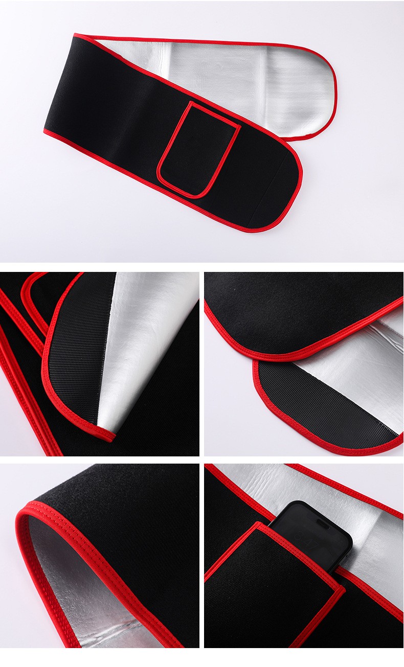 Unisex Neoprene Waist Trainer Belt with pocket Elastic Fabric Waist Trimmer with silver coated Sweat Lining For Body Slimming Wholesale B2B Pricing Outlet