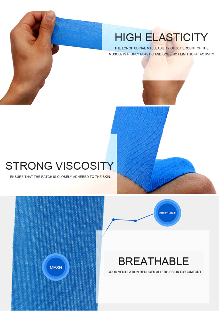 Water-Proof Cotton Muscle Sports Tape Face Tape Wrinkle Reducer Kinesiology Tape B2B Wholesale
