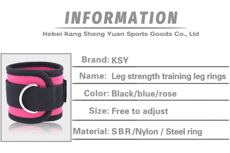 Weight Lifting Padded Ankle Strap Ankle Protector D Ring Gym Ankle Support Strap Quality Manufacturing Direct
