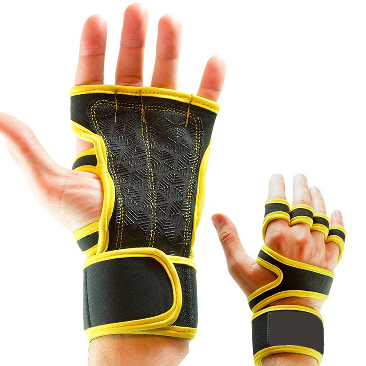 Weightlifting Training Gloves for Men Women Fitness Sports Body Building Gymnastics Gym Hand Wrist Palm Protector Gloves Factory Wholesale Factory