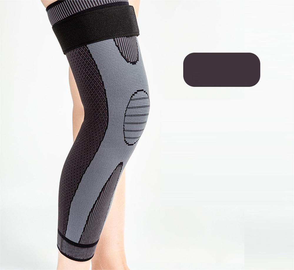 Wholesale Knitted Elastic Nylon Knee Pads Knee Support Sleeve Compression Sports Knee Brace With Belt China Industrial Supplier Chain