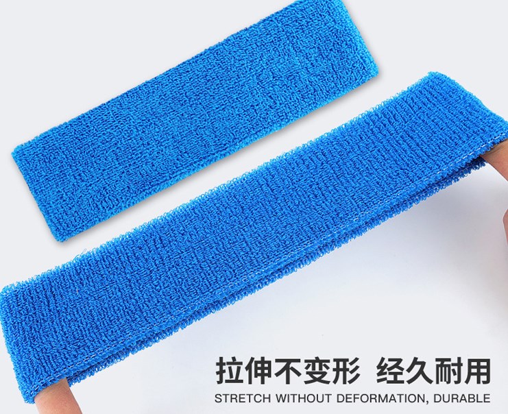 Wholesale Sweat-absorbent Sports Hairbands Basketball Yoga Running Sweatband Combed Cotton Towel Headband Export Manufacturing Efficiency