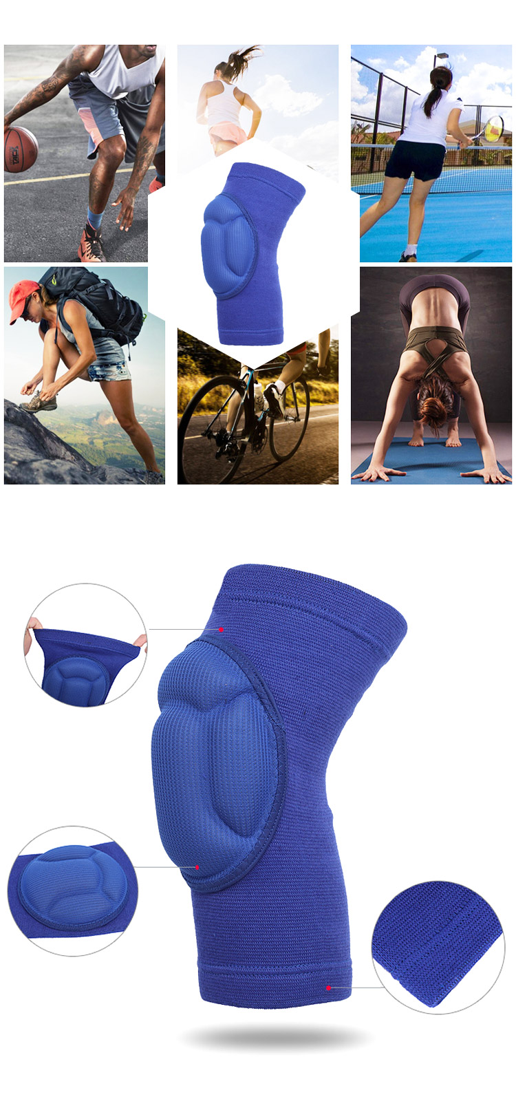 Wholesale anti collision dance kneeling knee protection adult sponge knee protection warm turtle shell knee protection Overseas Manufacturing Manufacturer