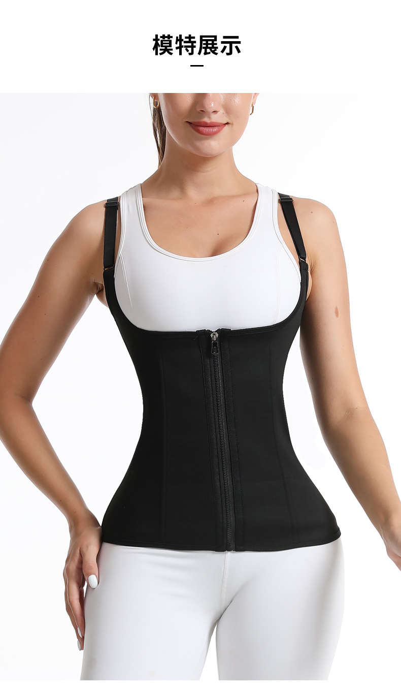 Women Sauna Shaper Vest Thermo Sweat Shapewear Tank Top Slimming Vest Waist Trainer Corset Gym Fitness Hot Workout Zipper Shirt Wholesale Distribution Distributor
