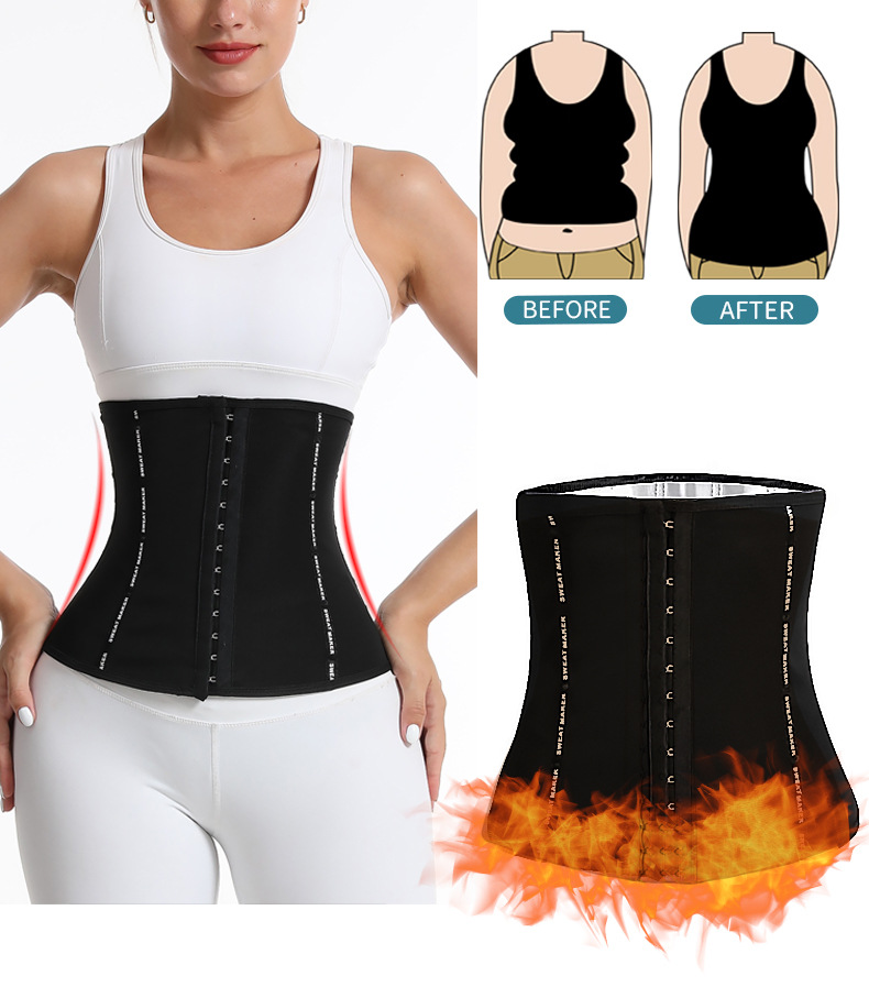 Women Shapewear Sauna Sweat Slimming Belt Weight Lose Belly Flat Sheath Fat Burner Waist Trainer Tummy Control Waist Shaper China Manufacturing Hub