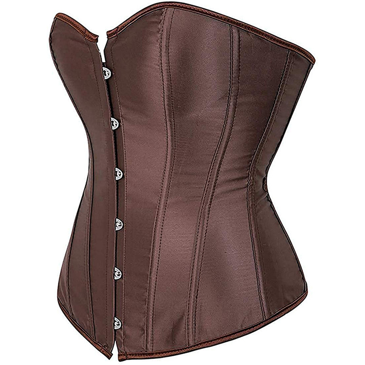 Women's Gothic Corset and Bustier Sexy Burlesque Satin Body Shaper Waist Cincher Lingerie Bridal Victorian Costume Slim Corset Affordable Factory Pricing