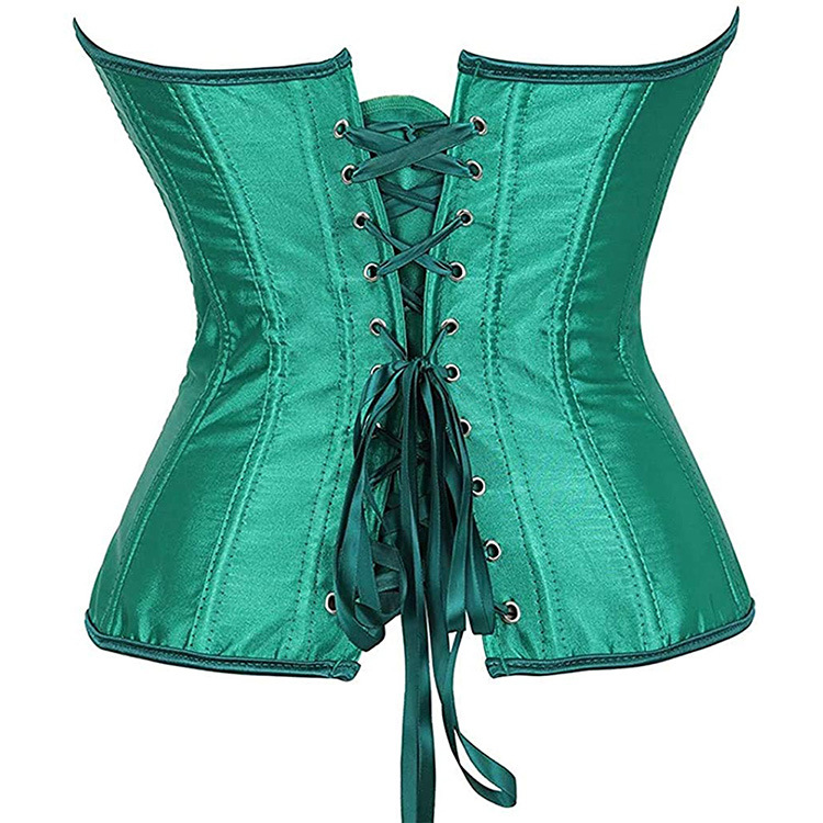 Women's Gothic Corset and Bustier Sexy Burlesque Satin Body Shaper Waist Cincher Lingerie Bridal Victorian Costume Slim Corset Affordable Factory Pricing