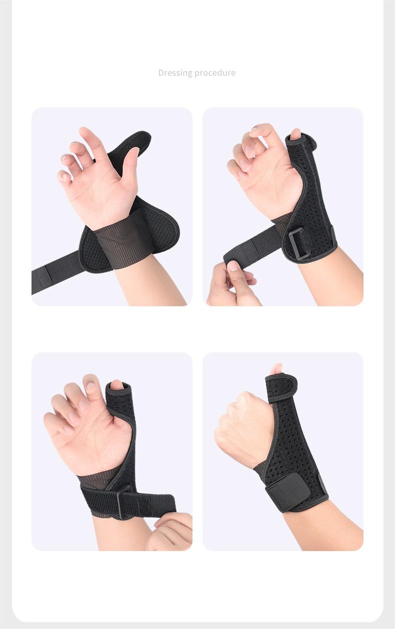 Wrist sprain fracture tendon sheath protection thumb Adjustable steel bar support mesh breathable hand protection Factory Direct