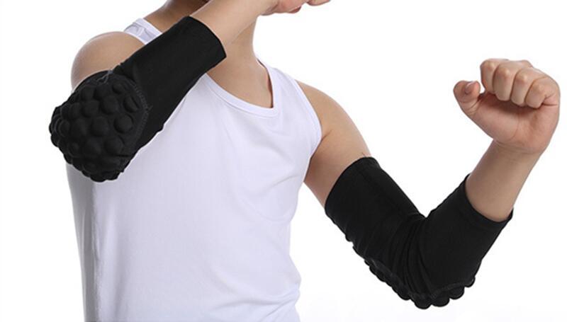 Youth Children Elbow Pads Sports Honeycomb Compression Elbow Pad Anti-Collision Arm Guard Basketball Tennis Protective Gear Chinese Wholesale Supplier