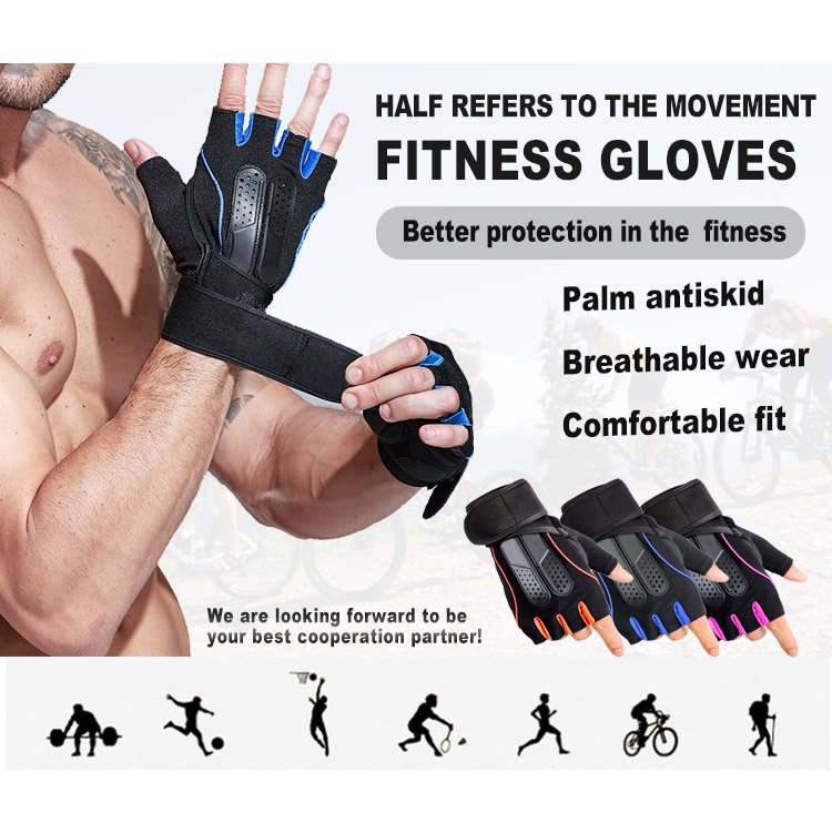 hot sale Half Finger Fitness Glove Wrist Wrapped Lifting Gloves for Strength Training Competitive Manufacturing Pricing