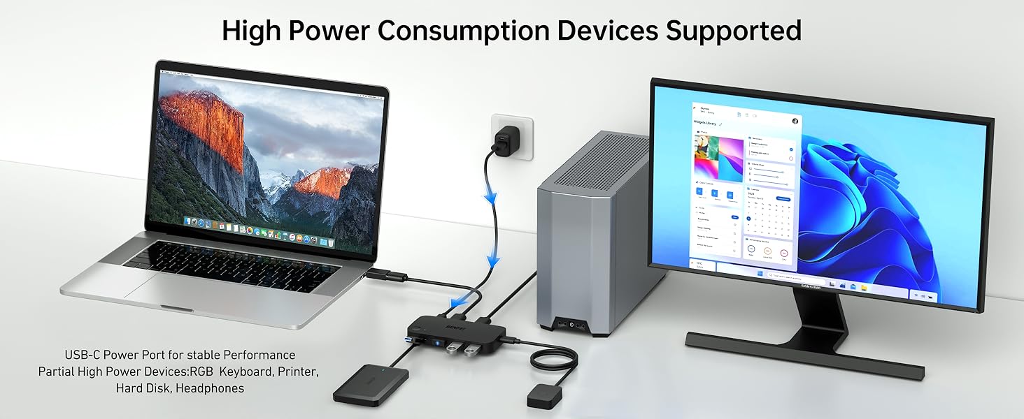 BENFEI 2 in 4 USB Switch, Supports up to 5Gbps Data Transfer Speed, With the 3 x USB 3.0 Ports and 1 x USB-C Port Direct Factory Wholesale Innovation