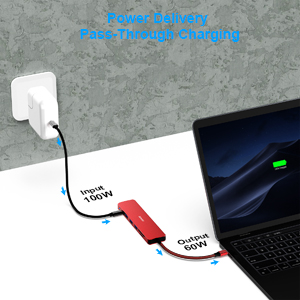 BENFEI USB C HUB 7in1 Multiport Adapter with USB-C to HDMI 4K@30Hz SD/TF Card Reader/3*USB 3.0/60W Power Delivery China Bulk Supplier Customization