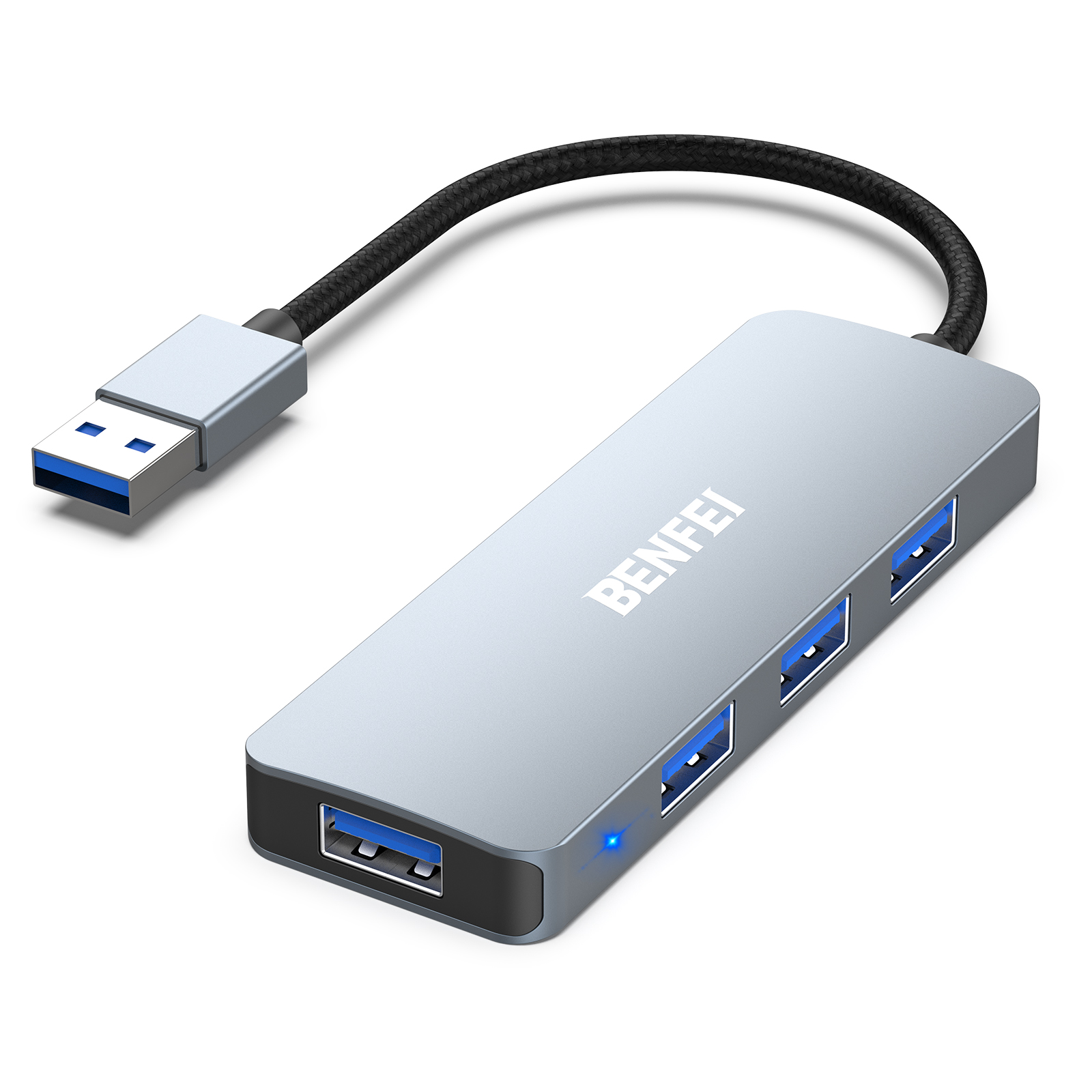 BENFEI USB 3.0 Hub 4-Port, Ultra-Slim Hub Compatible for MacBook, Mac Pro, Mac Mini, iMac, Surface Pro, XPS, PC, Flash Drive, Mo Wholesale Factory