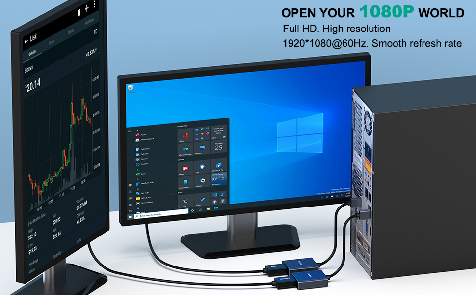 BENFEI USB 3.0 to HDMI Adapter, Male to Female Adapter for Win11, Win10, Win8.1, Win8, Win7(Not for Mac) B2B Factory Pricing