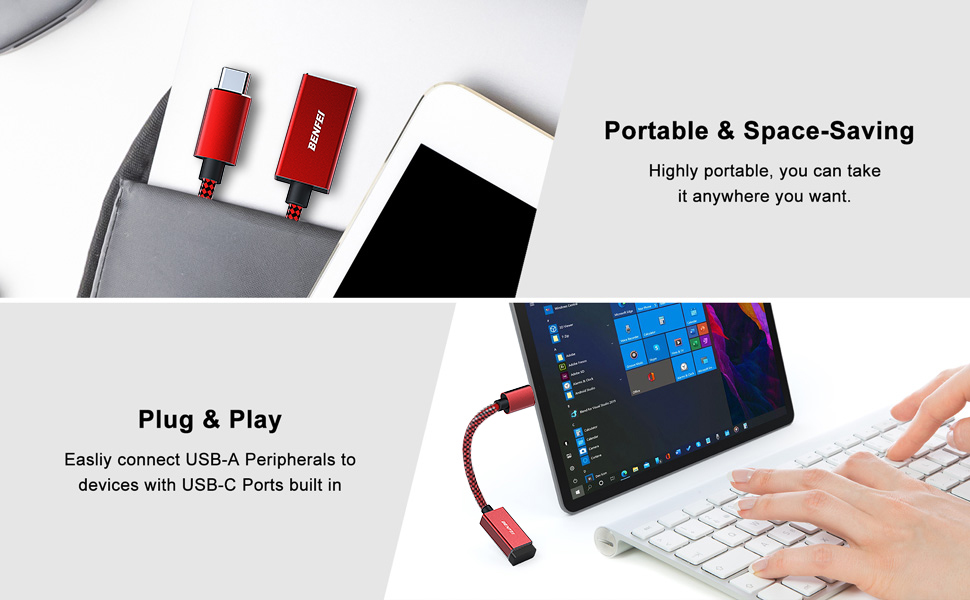 BENFEI USB C to USB 3.0 Adapter, 2 Pack USB C to A Male to Female Adapter 2 Packs, OTG Type C. Factory Wholesale Trade
