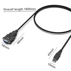 BENFEI USB to Serial 1.8 Meter, USB to RS-232 Male (9-pin) DB9 Serial Cable, Win1/10/8.1/8/7, Mac OS X 10.6 and Above Large Order Wholesale Export
