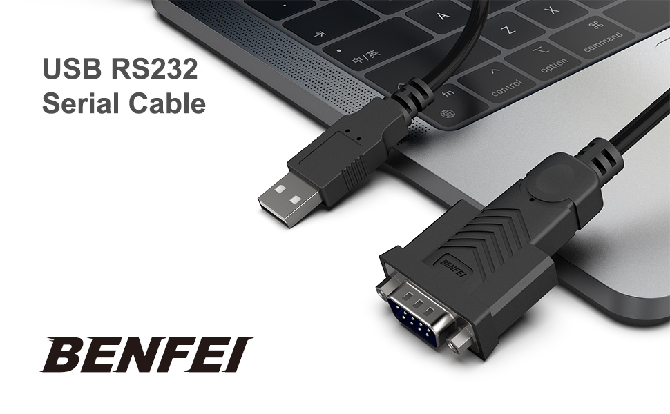 BENFEI USB to Serial Adapter Cable 1.8 meter USB to RS-232 Male  9-pin DB9 Serial Cable, Prolific Chipset China Exporter Custom Solutions