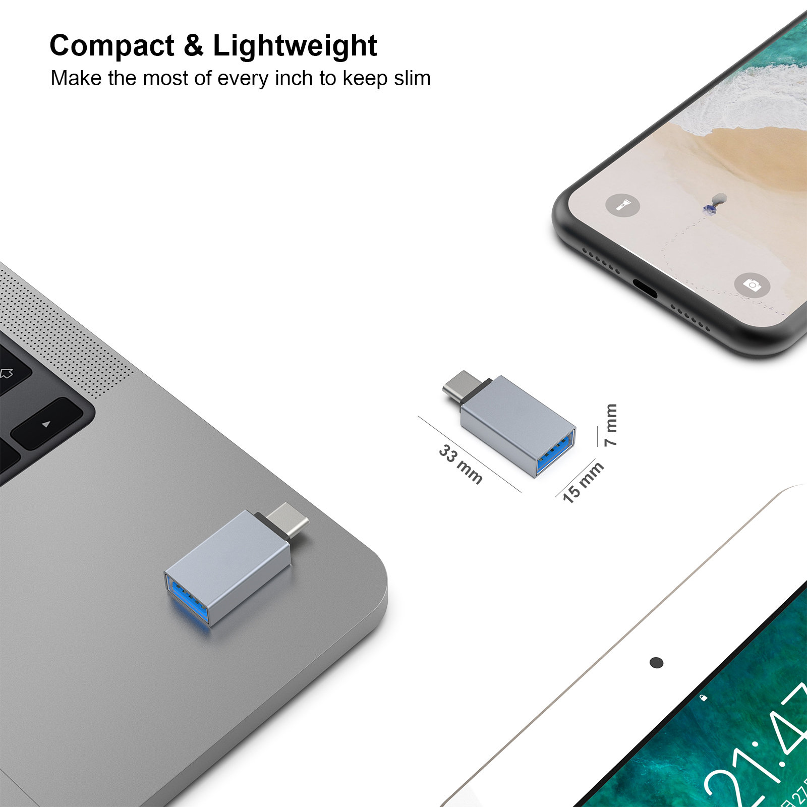 Customize USB C to USB 3.0 Adapter, USB C to A Male to Female Adapter Bulk Manufacturing