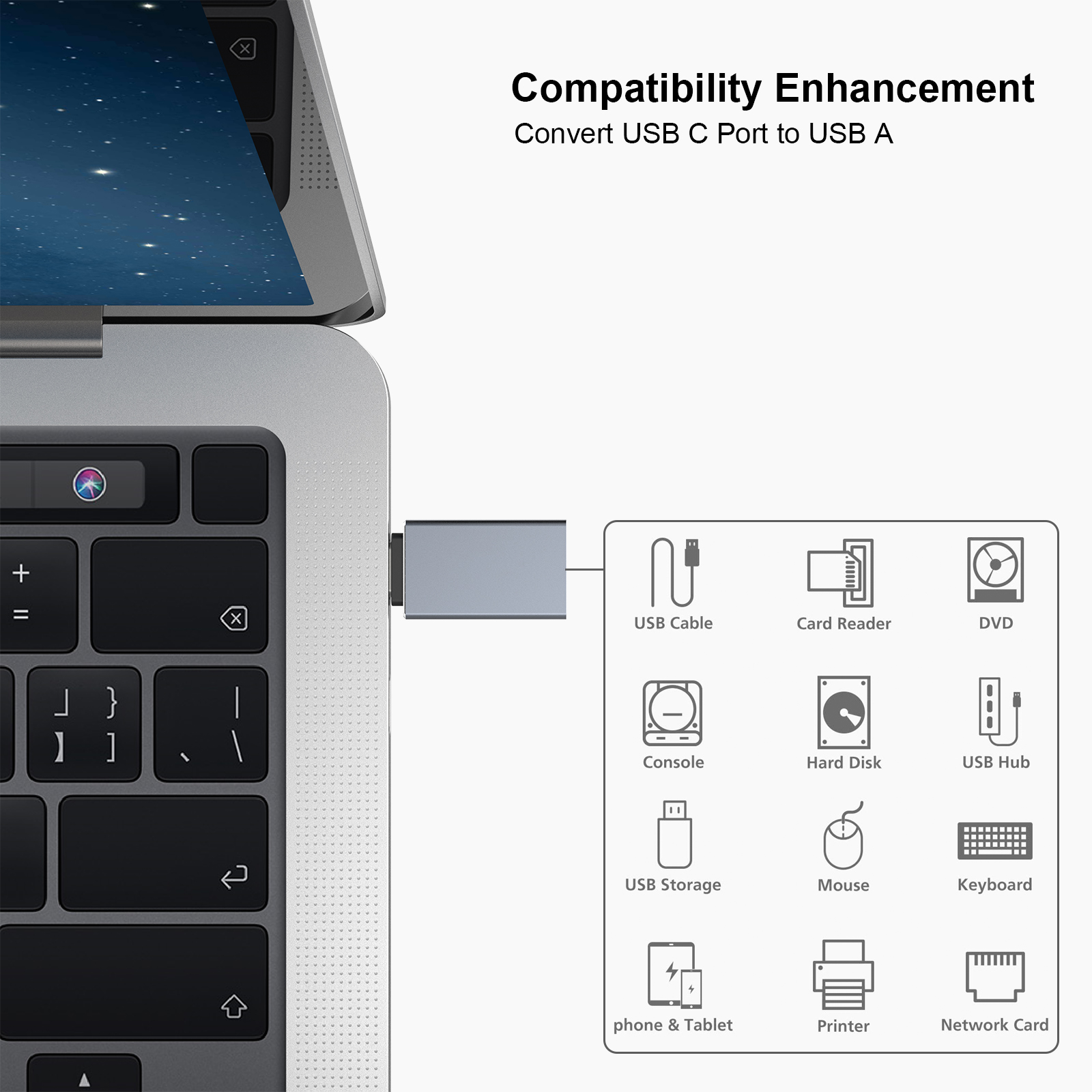 Customize USB C to USB 3.0 Adapter, USB C to A Male to Female Adapter Bulk Manufacturing