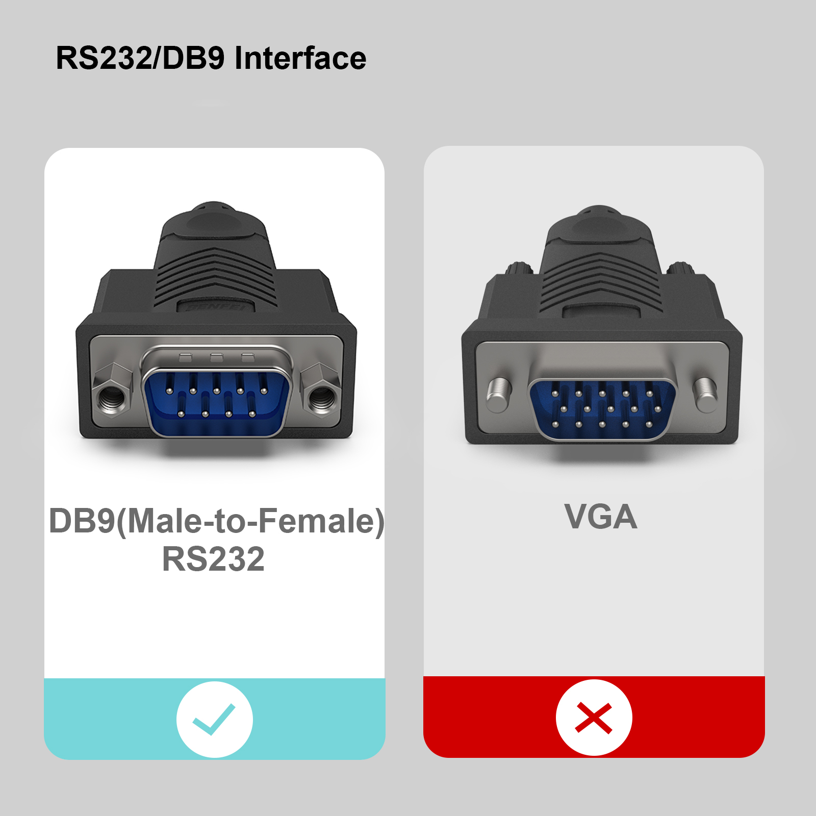 Customize USB to Serial 1.8 Meter USB to RS-232 Male 9-pin DB9 Serial Cable, Win11 10 8.1 8 7, Mac OS X 10.6 and Above Export Factory