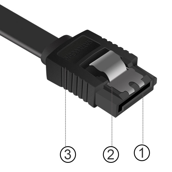 BENFEI SATA Cable III, 3 Pack SATA Cable III 6Gbps Straight HDD SDD Data Cable with Locking Latch 18 Inch (45.7cm) Made in China Factory Manufacturer