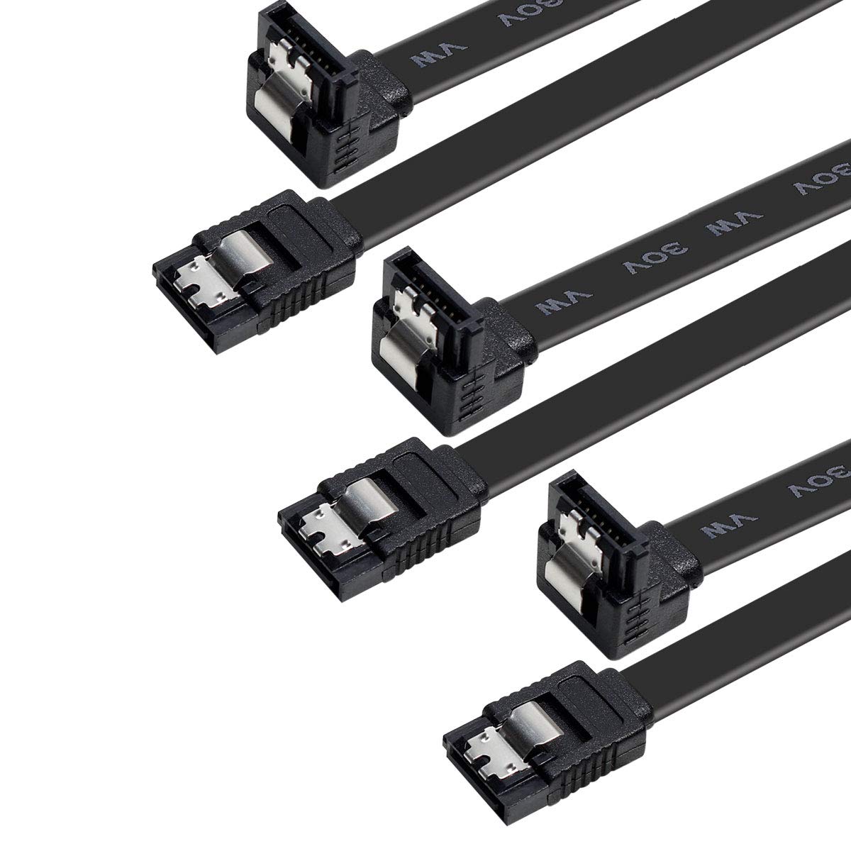 Customize SATA 3 Cable, SATA Cable III 6Gbps 90 Degree Right Angle with Locking Latch 45cm Affordable Wholesale Services