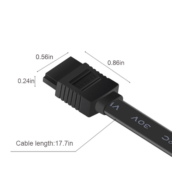 Customize  SATA Cable SATA Cable III 6Gbps Straight HDD SDD Data Cable with Locking Latch 18 Inch (45.7cm) Mass Wholesale Custom Solutions