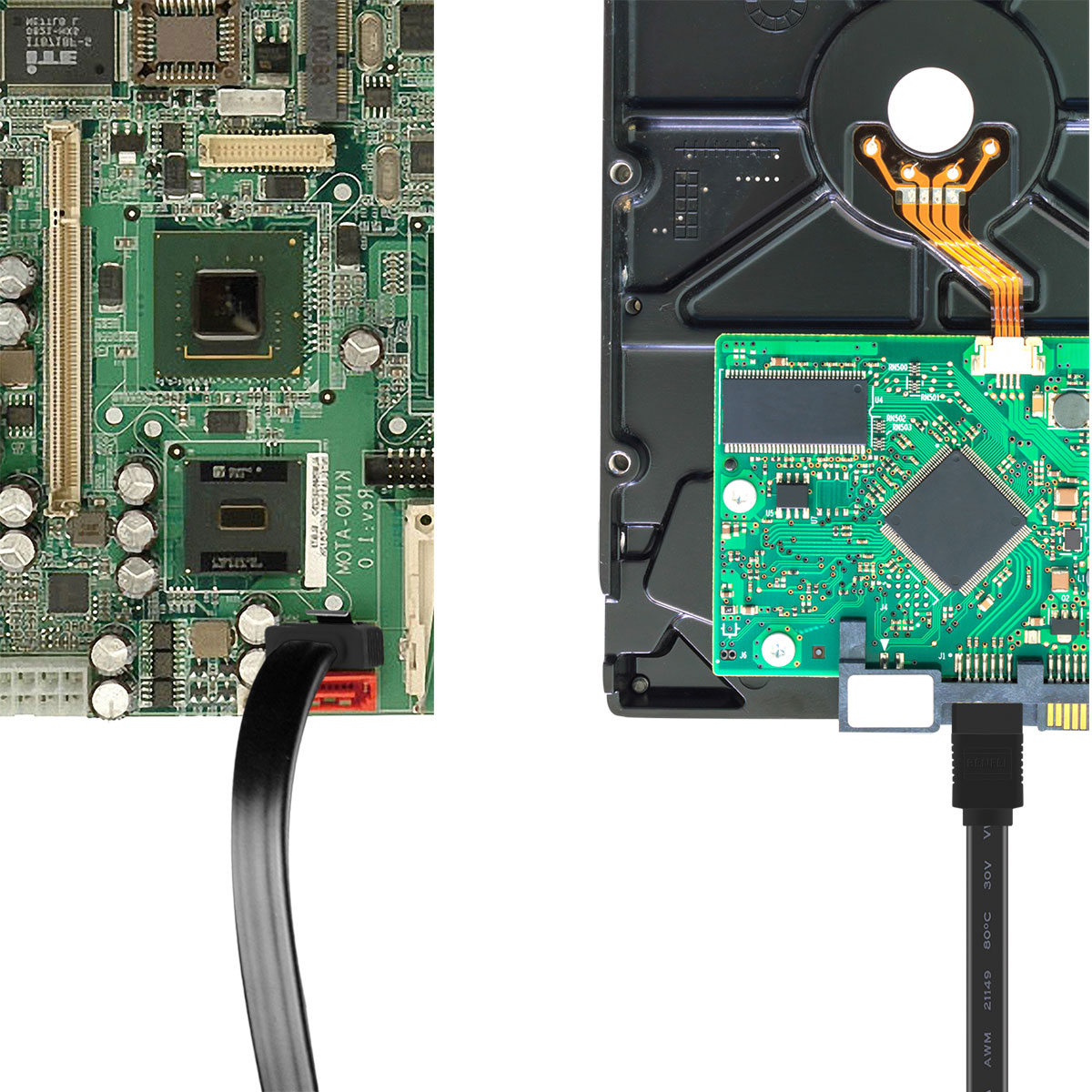 Customize  SATA Cable SATA Cable III 6Gbps Straight HDD SDD Data Cable with Locking Latch 18 Inch (45.7cm) Mass Wholesale Custom Solutions