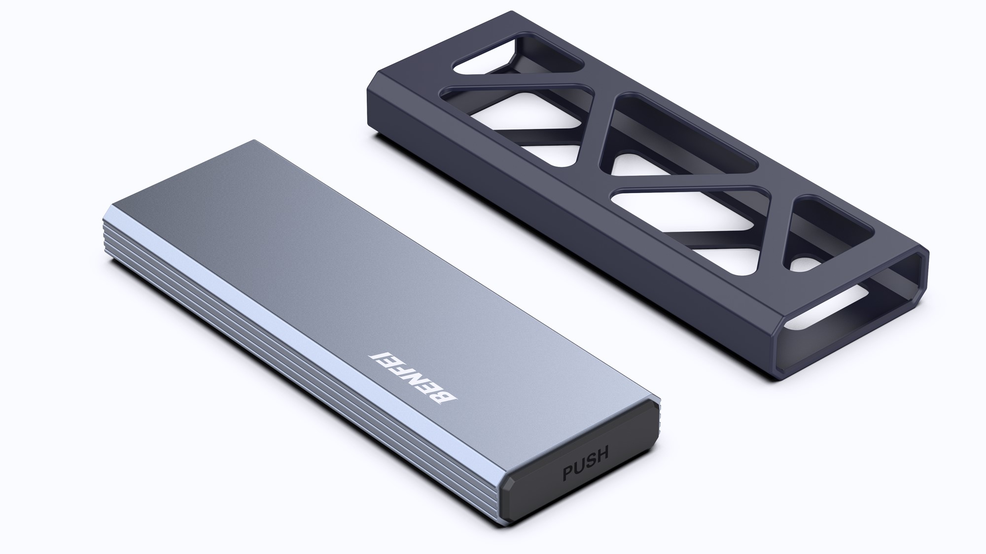 New Arrival BENFEI M.2 Nvme SATA Hard Drive Enclosure With TYPE-C Female Input Factory Direct Sales