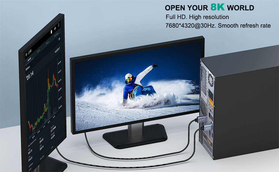 BENFEI 4K@144Hz DisplayPort to DisplayPort 1.4 Cable, 6 Feet, Aluminum Case Nylon Braided Rapid Production Solutions Wholesale