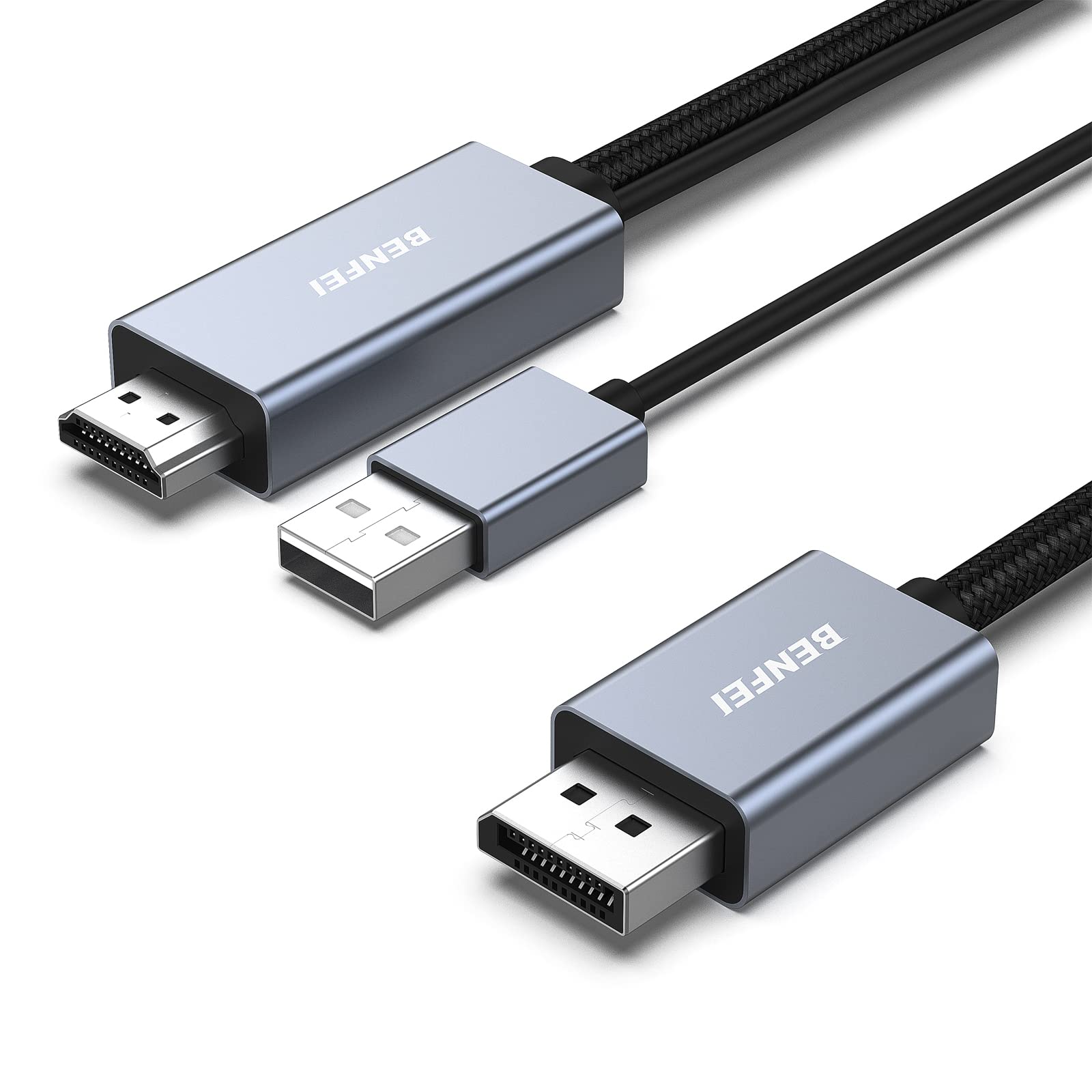 BENFEI HD-MI to DisplayPort Cable, 6 Feet HD-MI Source to DisplayPort Monitor Compatible with PC Graphics Card Laptop PS5 Xbox O Industrial Exporter Operations