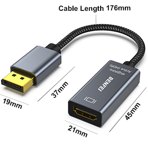 Customize Active DisplayPort to HDMI, DP to HDMI Adapter(4K@60Hz) Male to Female, Space Gray Manufacturing Industry