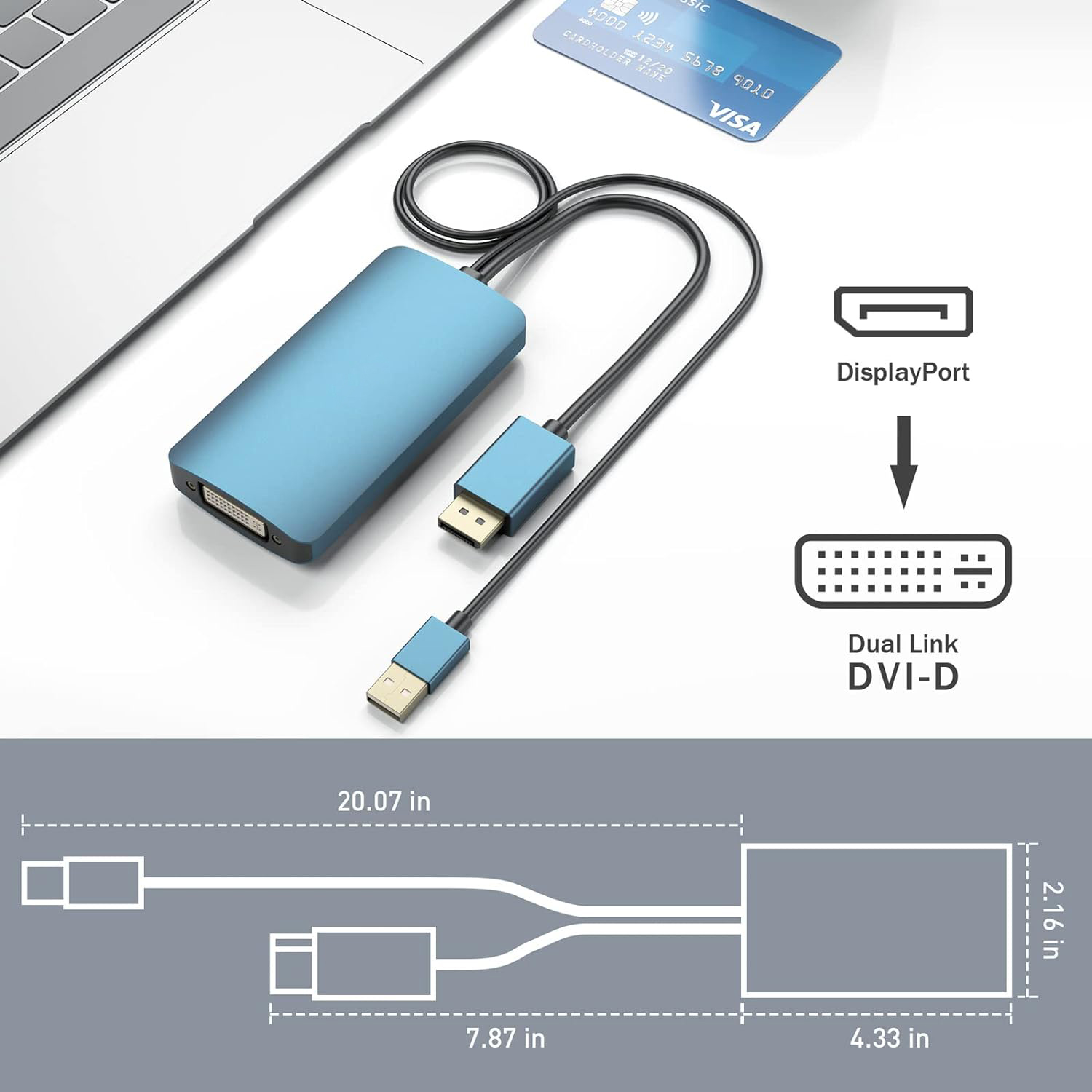 Customize DisplayPort to DVI DVI-D Dual Link Adapter, unidirectional DP Computer to DVI-D Monitor, Supports 2K@60Hz, 1080P@60Hz Wholesale B2B Pricing Custom Solutions