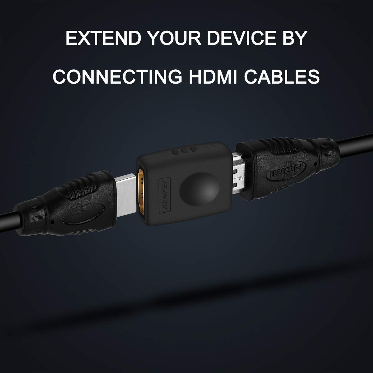 BENFEI 4K HDMI Coupler, 2 Pack HDMI Female to Female Adapter Global Manufacturing
