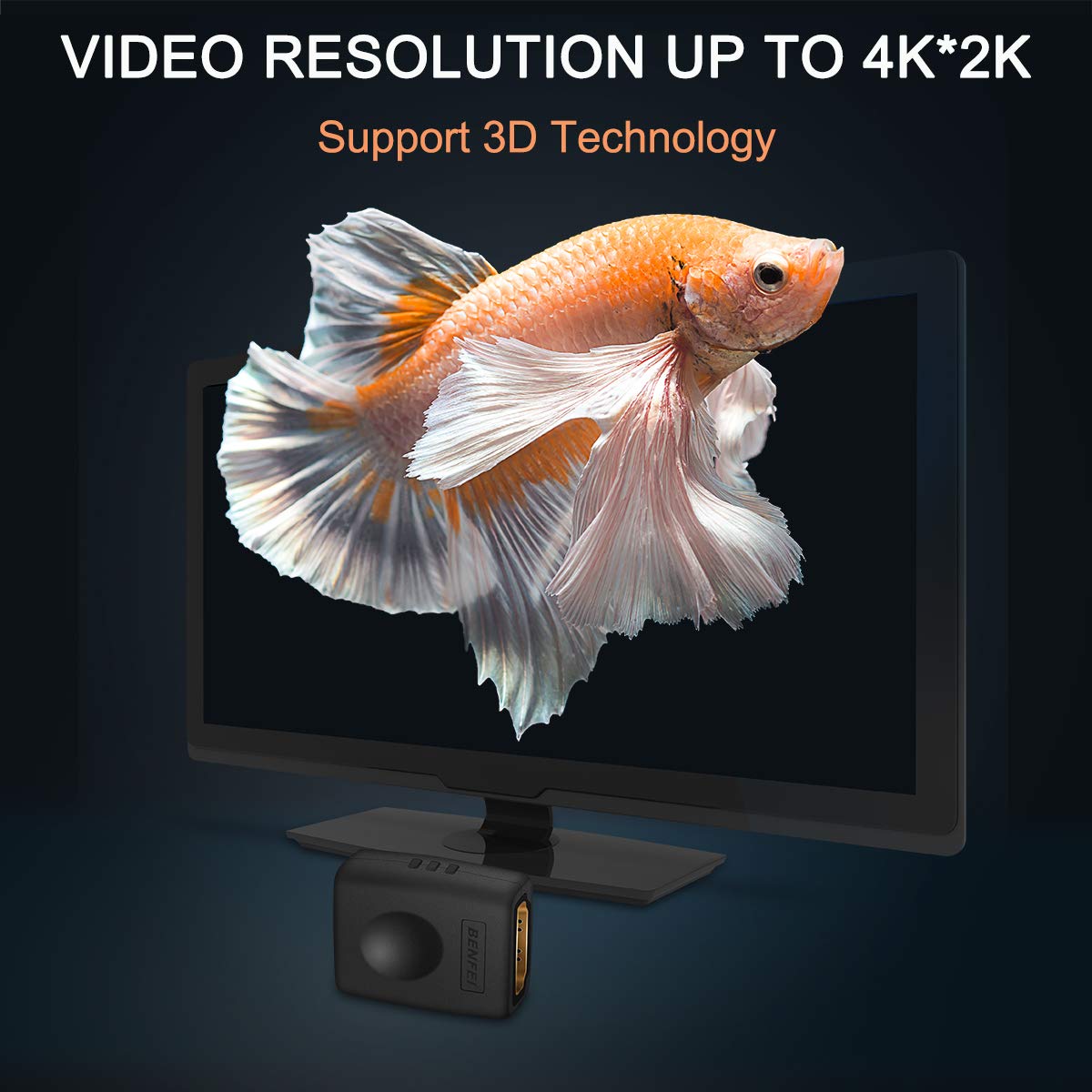 BENFEI New HDMI Female To Female Coupler Extender Adapter Connector Gold Plated, 4K HDMI Coupler, 2 Pack. China Factory Direct Production