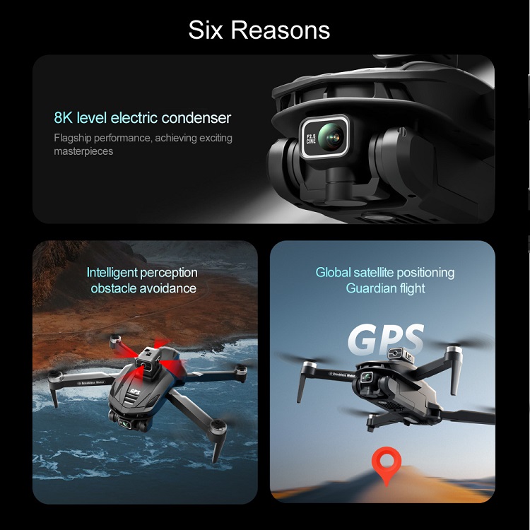 V168 Drone 8K 720P 5G GPS Professional HD Aerial Photography Dual Camera Omnidirectional Obstacle Avoidance Drones Fpv