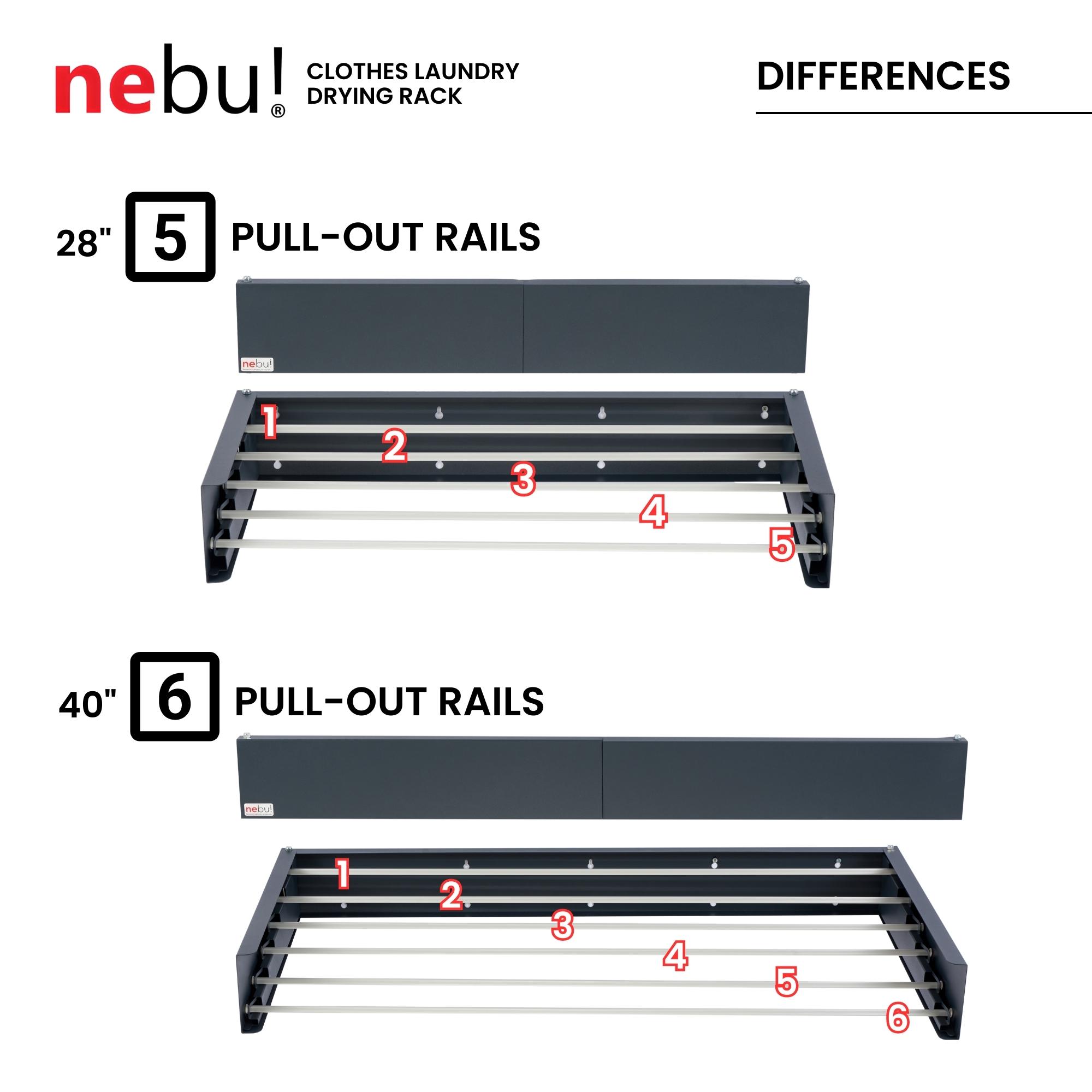 NEBU RETRACTABLE WALL MOUNTED CLOHTES DRYING RACK 28